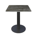 Cartier Square Gloss Grey Ceramic Dining Table - 80cm