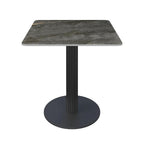 Cartier Square Gloss Grey Ceramic Dining Table - 80cm