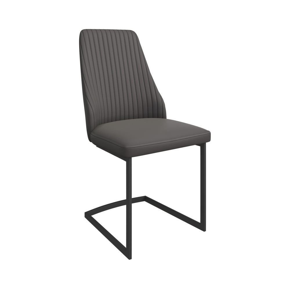 Castello Dark Grey Leather Dining Chair