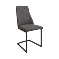 Castello Dark Grey Leather Dining Chair