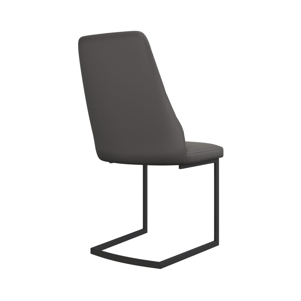 Castello Dark Grey Leather Dining Chair