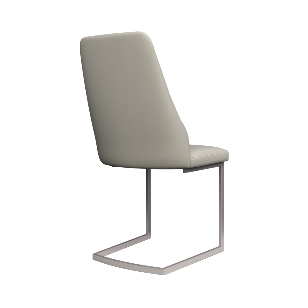 Castello Light Grey Leather Dining Chair