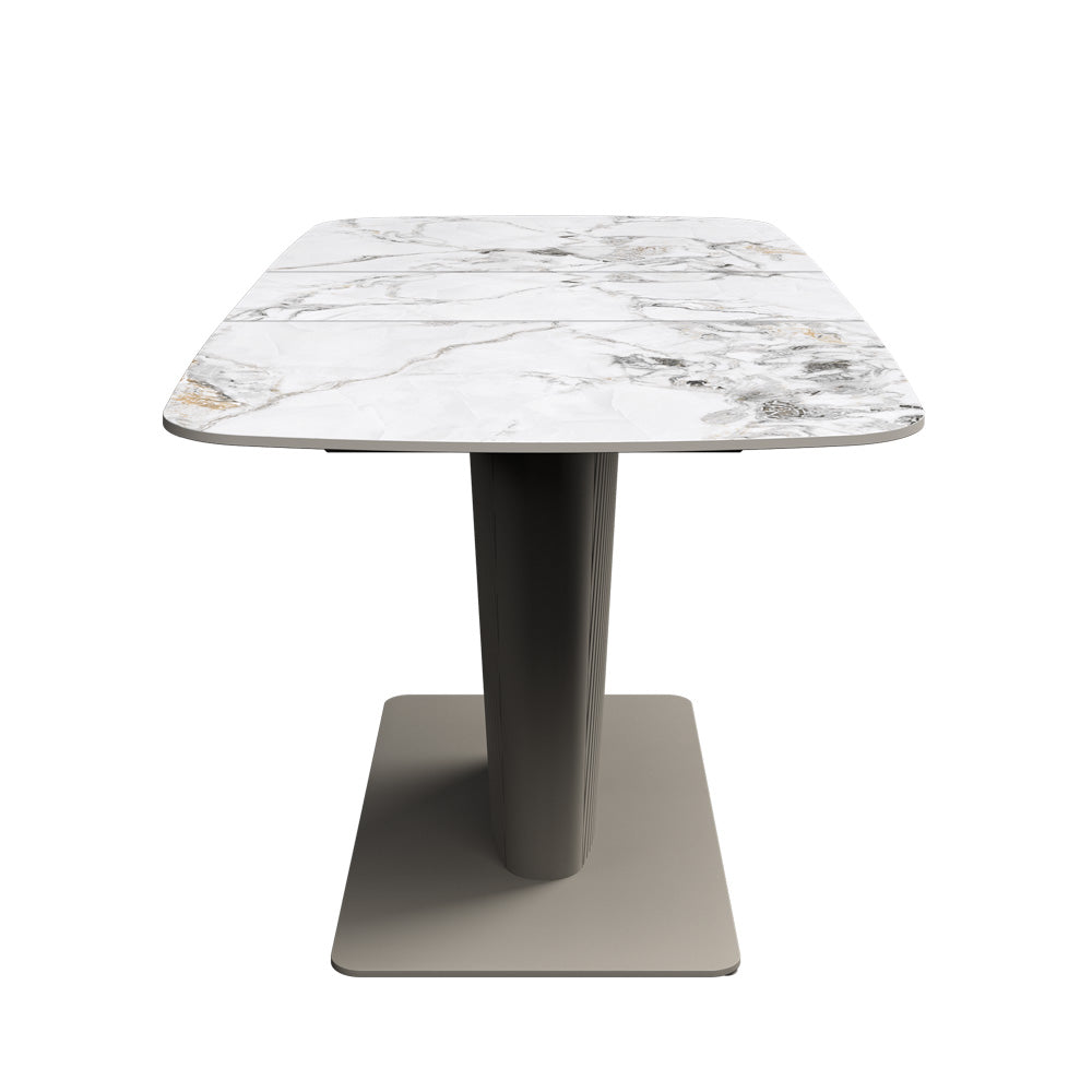 Castello 130-170cm White Ceramic Extending Dining Table