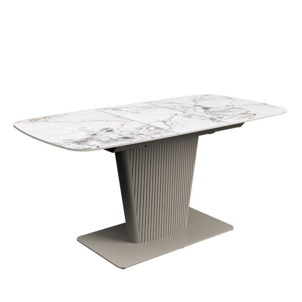 Castello 130-170cm White Ceramic Extending Dining Table