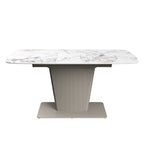Castello 130-170cm White Ceramic Extending Dining Table