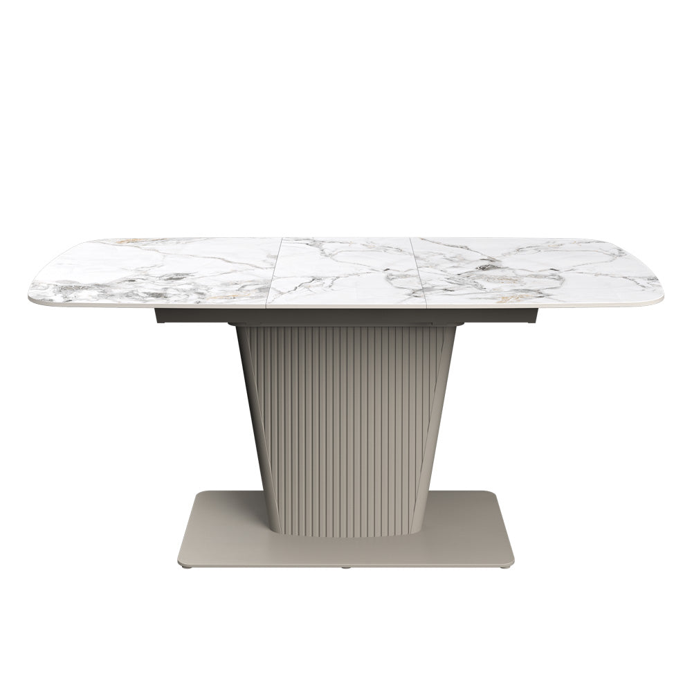 Castello 130-170cm White Ceramic Extending Dining Table
