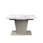 Castello 130-170cm White Ceramic Extending Dining Table