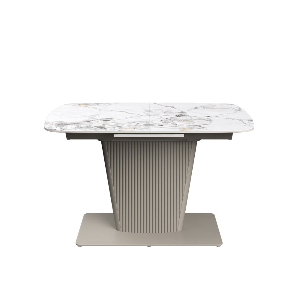 Castello 130-170cm White Ceramic Extending Dining Table