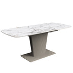 Castello 160-200cm White Ceramic Extending Dining Table