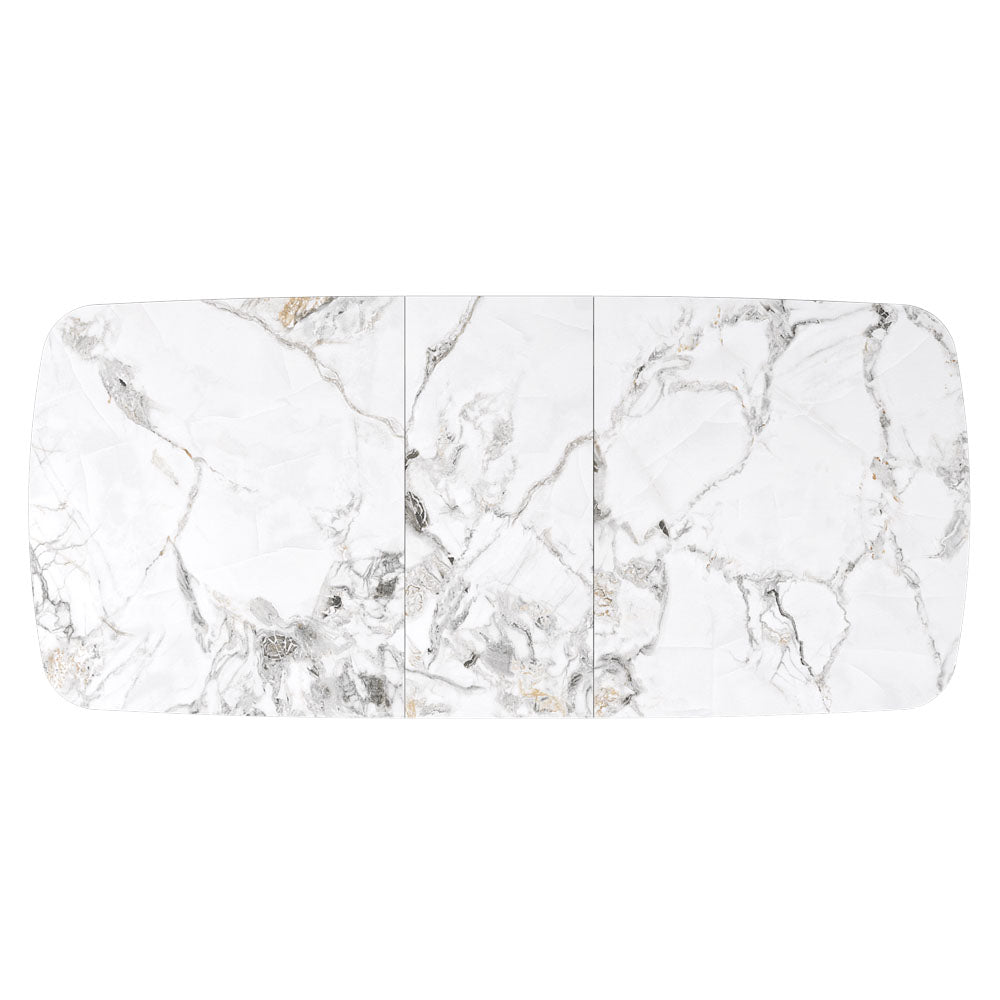 Castello 160-200cm White Ceramic Extending Dining Table