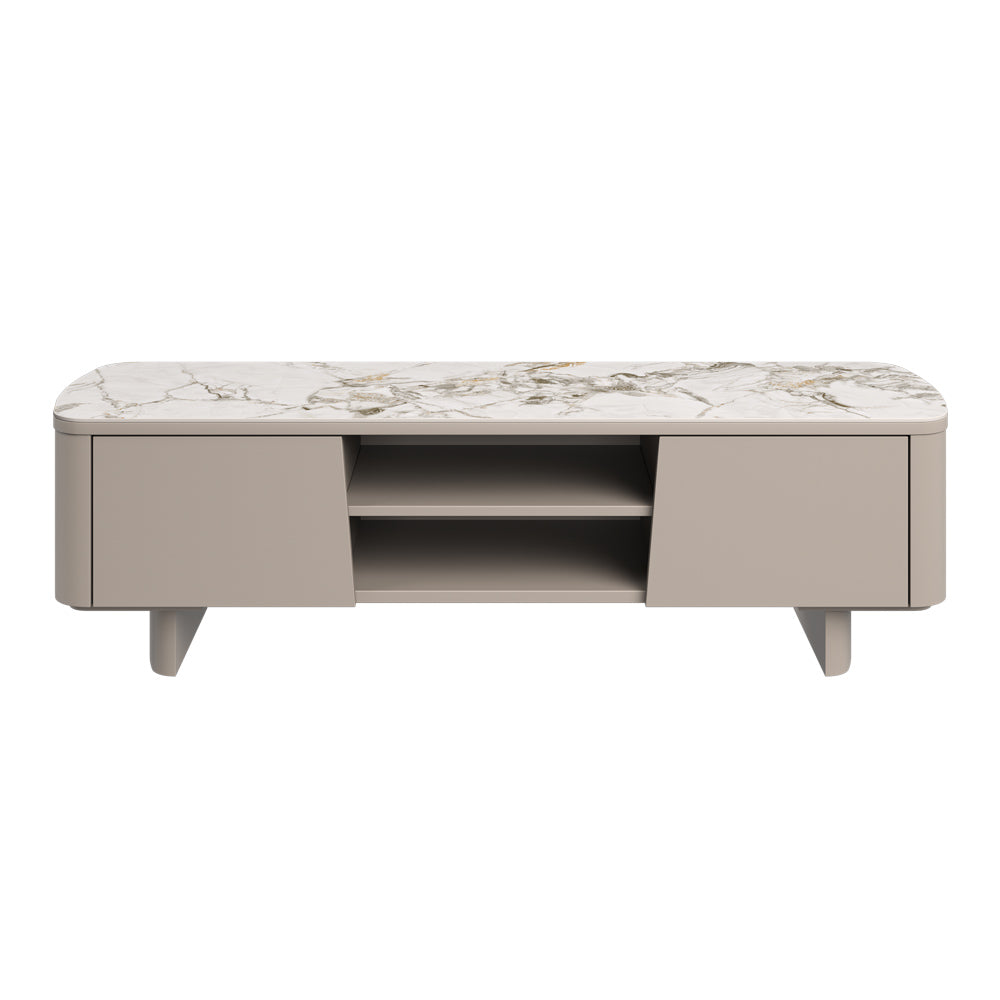 Castello White Ceramic TV Unit