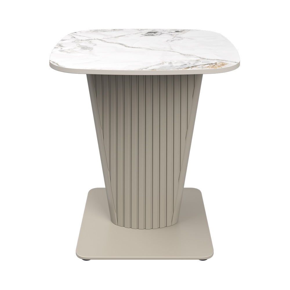 Castello White Ceramic Side Table