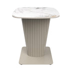 Castello White Ceramic Side Table