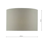 Cassandra Grey Cotton Drum Shade 40cm<br>Grey