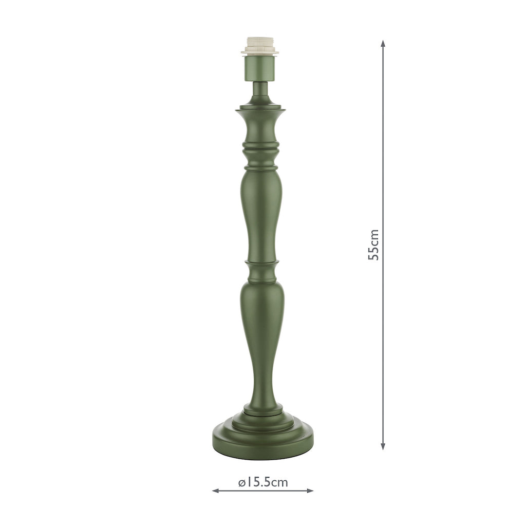 Caycee Table Lamp Green Base Only<br>Green