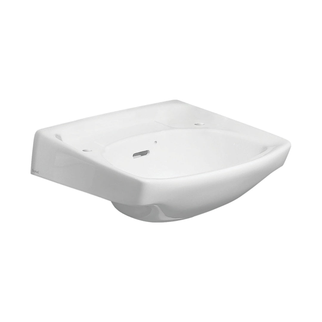 Twyford Classic 2 Tap Hole Wall Hung Basin - White