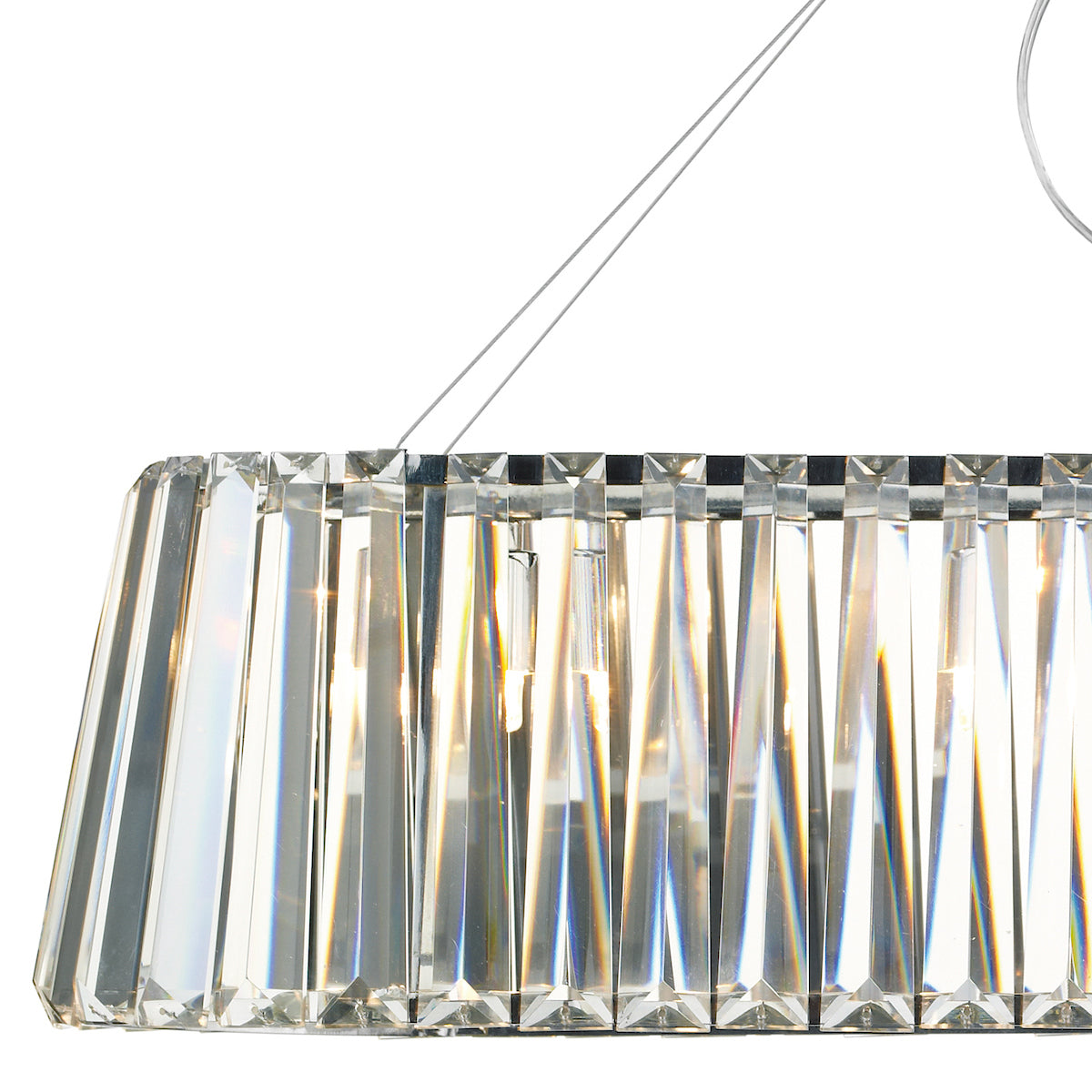 Cecilia 3 Light G9 Oval Linear Pendant Bar<br>Crystal
