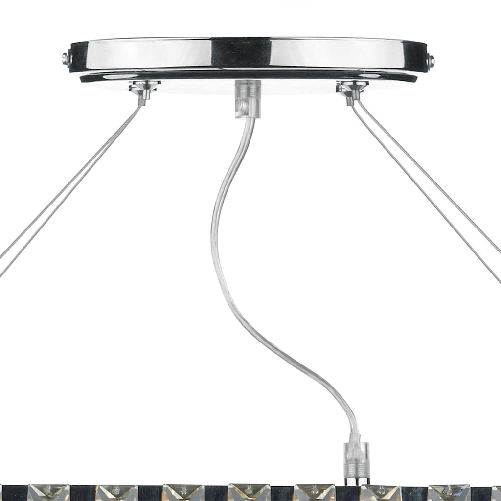 Cecilia 3 Light G9 Oval Linear Pendant Bar<br>Crystal