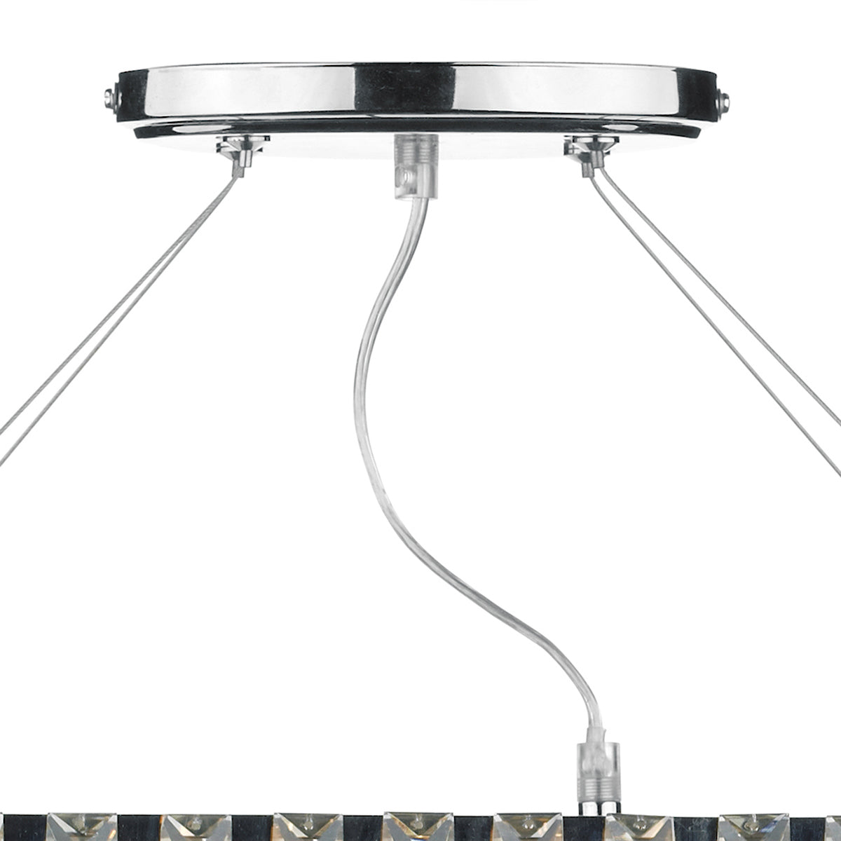 Cecilia 3 Light G9 Oval Linear Pendant Bar<br>Crystal