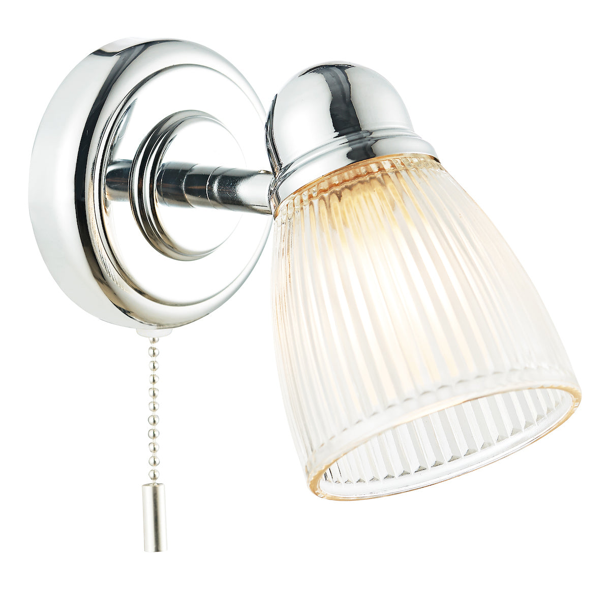 Cedric Bathroom Single Wall Spotlight Polished Chrome Glass IP44Polished Chrome