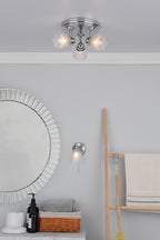 Cedric Bathroom Single Wall Spotlight Polished Chrome Glass IP44Polished Chrome