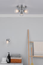 Cedric Bathroom Single Wall Spotlight Polished Chrome Glass IP44Polished Chrome