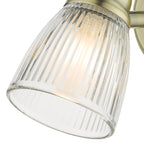 Cedric Bathroom Single Wall Spotlight Antique Brass Glass IP44<br>Antique Brass