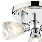 Cedric Bathroom 3 Light Spotlight Polished Chrome Glass IP44<br>Polished Chrome