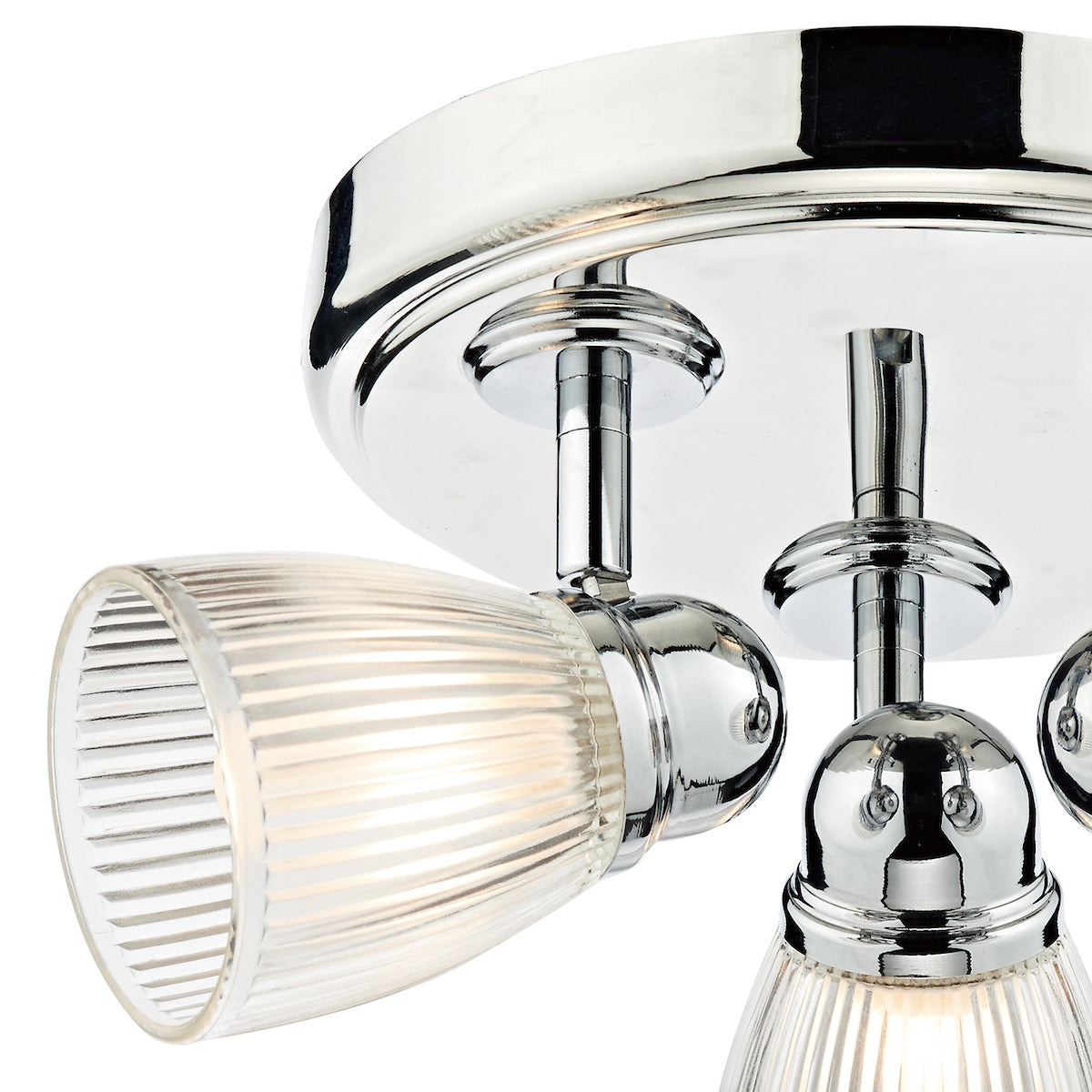 Cedric Bathroom 3 Light Spotlight Polished Chrome Glass IP44<br>Polished Chrome