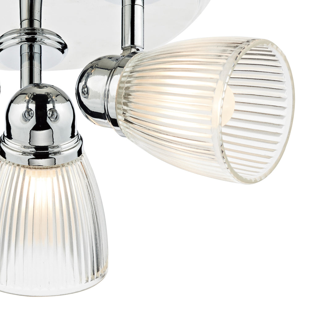 Cedric Bathroom 3 Light Spotlight Polished Chrome Glass IP44<br>Polished Chrome