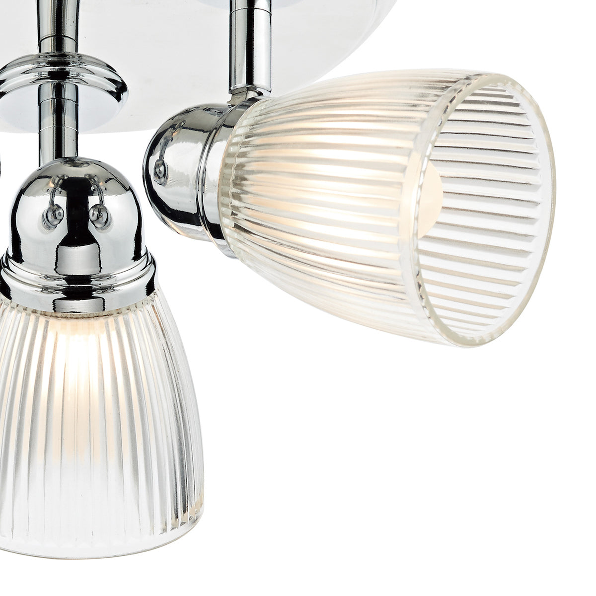 Cedric Bathroom 3 Light Spotlight Polished Chrome Glass IP44<br>Polished Chrome