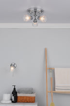 Cedric Bathroom 3 Light Spotlight Polished Chrome Glass IP44<br>Polished Chrome