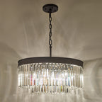 Celeus 6 Light Chandelier Anthracite & Crystal<br>Matt Black