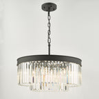 Celeus 6 Light Chandelier Anthracite & Crystal<br>Matt Black