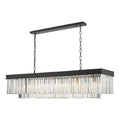 Celeus 6 Light Bar Pendant Anthracite & Crystal<br>Matt Black