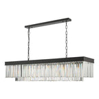 Celeus 6 Light Bar Pendant Anthracite & Crystal<br>Matt Black