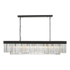 Celeus 6 Light Bar Pendant Anthracite & Crystal<br>Matt Black