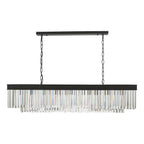 Celeus 6 Light Bar Pendant Anthracite & Crystal<br>Matt Black