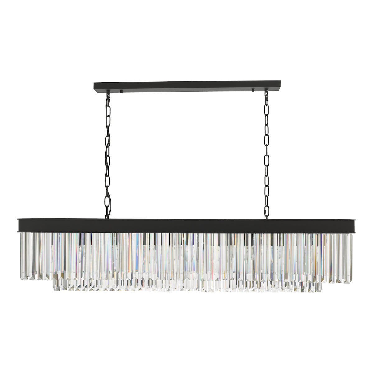 Celeus 6 Light Bar Pendant Anthracite & Crystal<br>Matt Black