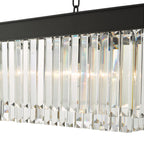 Celeus 6 Light Bar Pendant Anthracite & Crystal<br>Matt Black