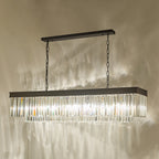 Celeus 6 Light Bar Pendant Anthracite & Crystal<br>Matt Black