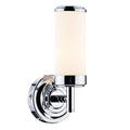 Century Bathroom Wall Light Polished Chrome Opal Glass IP44<br>Polished Chrome