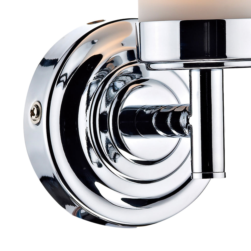Century Bathroom Wall Light Polished Chrome Opal Glass IP44<br>Polished Chrome