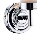 Century Bathroom Wall Light Polished Chrome Opal Glass IP44<br>Polished Chrome
