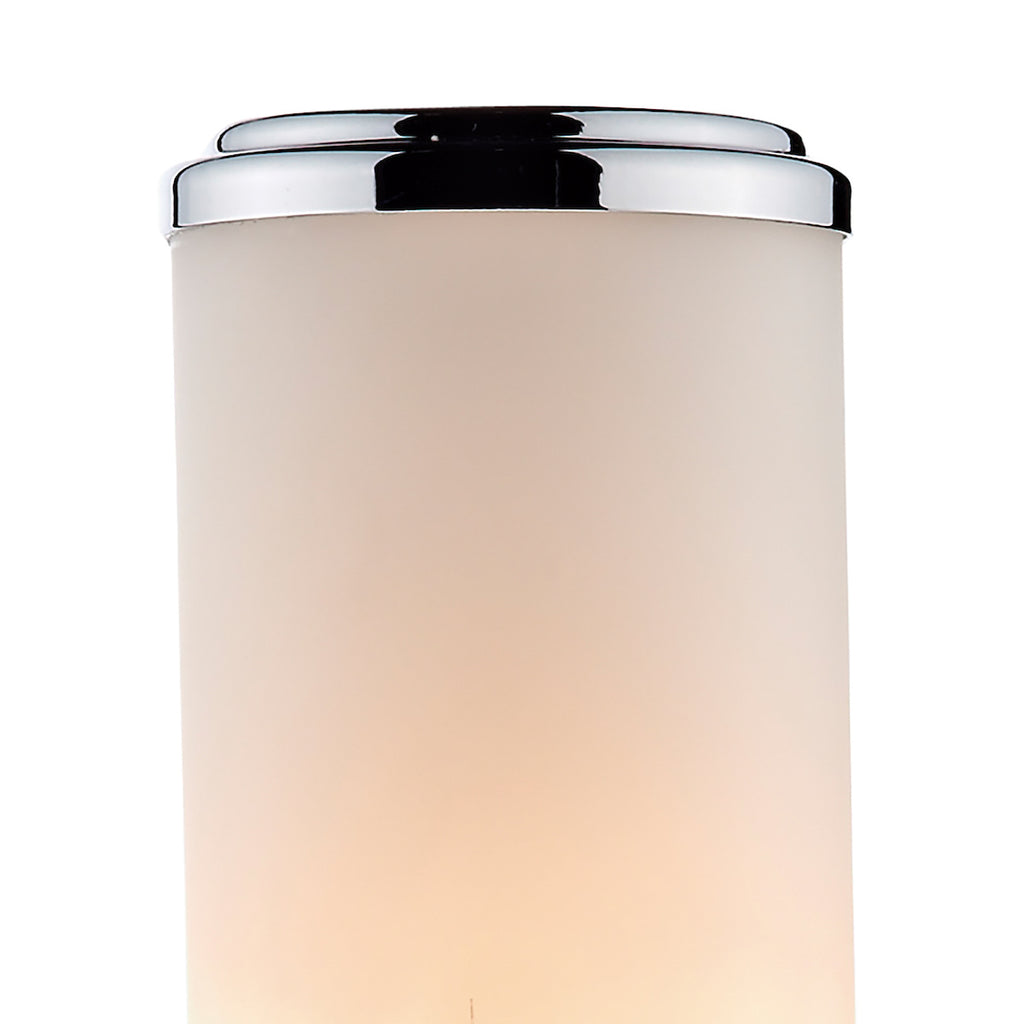 Century Bathroom Wall Light Polished Chrome Opal Glass IP44<br>Polished Chrome
