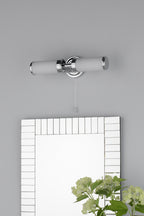 Century Bathroom 2 Light Wall Light Polished Chrome Opal Glass IP44<br>Polished Chrome