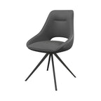 Cerutti Swivel Dining Chair Grey - Pair