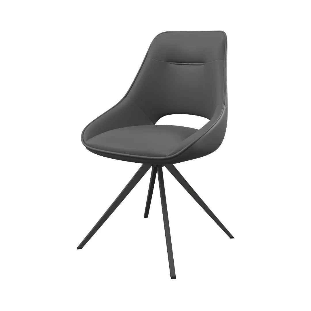 Cerutti Swivel Dining Chair Grey - Pair