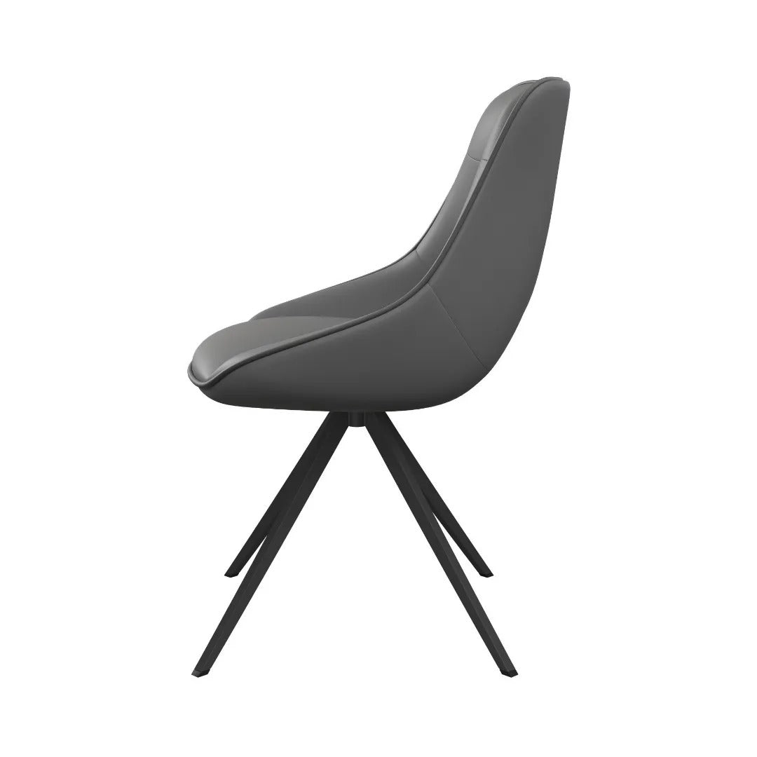 Cerutti Swivel Dining Chair Grey - Pair