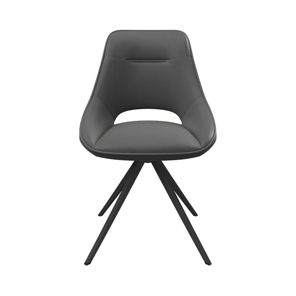 Cerutti Swivel Dining Chair Grey - Pair